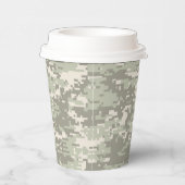Gobelets En Papier Motif Camo numérique militaire classique (Droite)