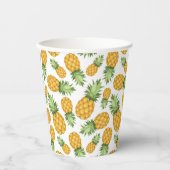 Gobelets En Papier Motif Cartoon Ananas (Recto)