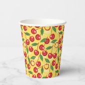 Gobelets En Papier Motif cerise (Verso)