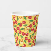 Gobelets En Papier Motif cerise (Recto)