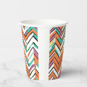 Gobelets En Papier Motif Chevron couleur gras Herringbone (Droite)