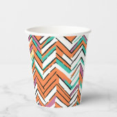 Gobelets En Papier Motif Chevron couleur gras Herringbone (Recto)