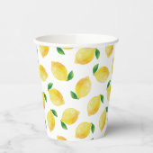 Gobelets En Papier Motif citron aquarelle (Gauche)