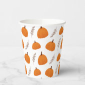 Gobelets En Papier Motif Citrouille d'automne (Gauche)