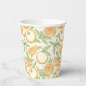 Gobelets En Papier Motif classique aux fruits orange (Gauche)