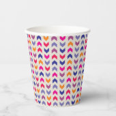 Gobelets En Papier Motif coloré Aztec Chevron (Recto)