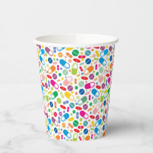 Gobelets En Papier Motif coloré de drogue néon