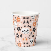 Gobelets En Papier Motif crâne de fleurs (Droite)