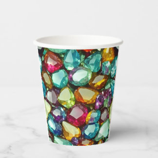 Gobelets En Papier Motif cristal poli