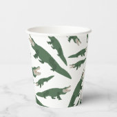 Gobelets En Papier Motif crocodile de l'alligator mignon (Verso)