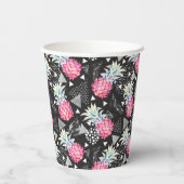 Gobelets En Papier Motif d'ananas triangle texturé (Verso)