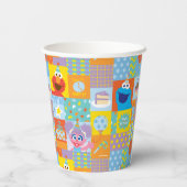 Gobelets En Papier Motif d'anniversaire Elmo, Abby et Cookie Monster (Verso)