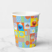 Gobelets En Papier Motif d'anniversaire Elmo, Abby et Cookie Monster (Gauche)