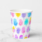 Gobelets En Papier Motif d'aquarelle couleur Coton Candy (Droite)