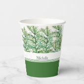 Gobelets En Papier Motif d'arbre peint à la main (Verso)