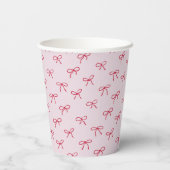 Gobelets En Papier motif d'arc rose Saint-Valentin (Verso)