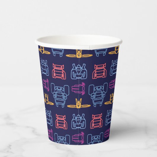 Gobelets En Papier Motif d'arrière-plan Batwheel™ Neon (Droite)