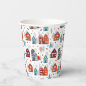 Gobelets En Papier Motif d'art populaire de la Maison scandinave (Verso)