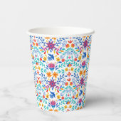 Gobelets En Papier Motif d'art populaire mexicain (Verso)