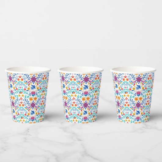Gobelets En Papier Motif d'art populaire mexicain (Multi)