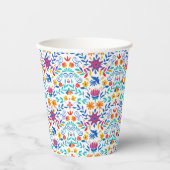 Gobelets En Papier Motif d'art populaire mexicain (Recto)