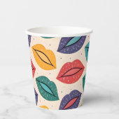 Gobelets En Papier Motif de baiser (Recto)