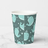 Gobelets En Papier Motif de baleine mignonne sur Anniversaire de enfa (Droite)