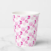 Gobelets En Papier Motif De Baleines, Beaux Baleines, Baleines Roses (Verso)