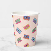 Gobelets En Papier Motif de bande audio Retro Neon (Gauche)