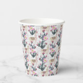 Gobelets En Papier Motif de cactus aquarelle (Verso)