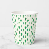 Gobelets En Papier Motif de cactus vert brillant (Verso)