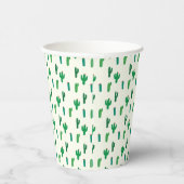 Gobelets En Papier Motif de cactus vert brillant (Droite)