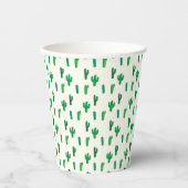 Gobelets En Papier Motif de cactus vert brillant (Recto)