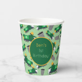 Gobelets En Papier Motif de camion-poubelle customisé (Verso)