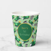 Gobelets En Papier Motif de camion-poubelle customisé (Recto)