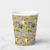 Gobelets En Papier Motif de camions de construction (Droite)