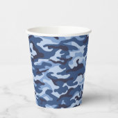 Gobelets En Papier Motif de camouflage bleu foncé (Gauche)