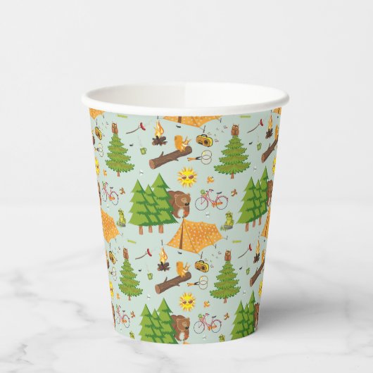 Gobelets En Papier Motif de camping (Gauche)