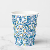 Gobelets En Papier Motif de carreaux portugais (Recto)