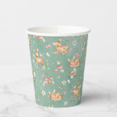 Gobelets En Papier Motif de cerfs à l'aquarelle (Gauche)