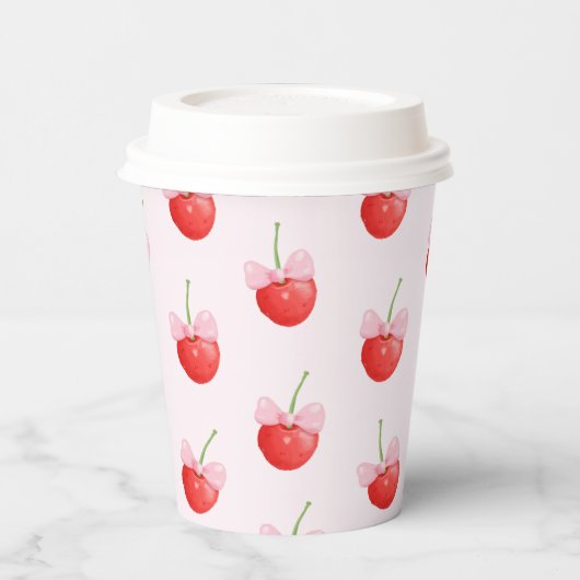 Gobelets En Papier Motif de cerise douce (Gauche)