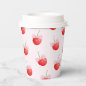 Gobelets En Papier Motif de cerise douce (Verso)