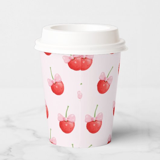 Gobelets En Papier Motif de cerise douce (Droite)