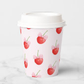 Gobelets En Papier Motif de cerise douce (Recto)