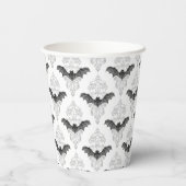 Gobelets En Papier Motif de chauve-souris noir moderne (Verso)