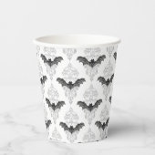 Gobelets En Papier Motif de chauve-souris noir moderne (Recto)