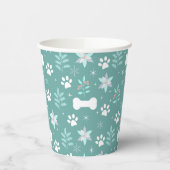 Gobelets En Papier Motif de chiens et d'os de vacances (Gauche)