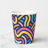 Gobelets En Papier Motif de couleur joyeux (Verso)