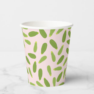 Gobelets En Papier Motif de courgette d'été Zucchini Courgette