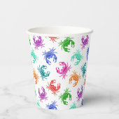 Gobelets En Papier Motif De Crabes (Verso)